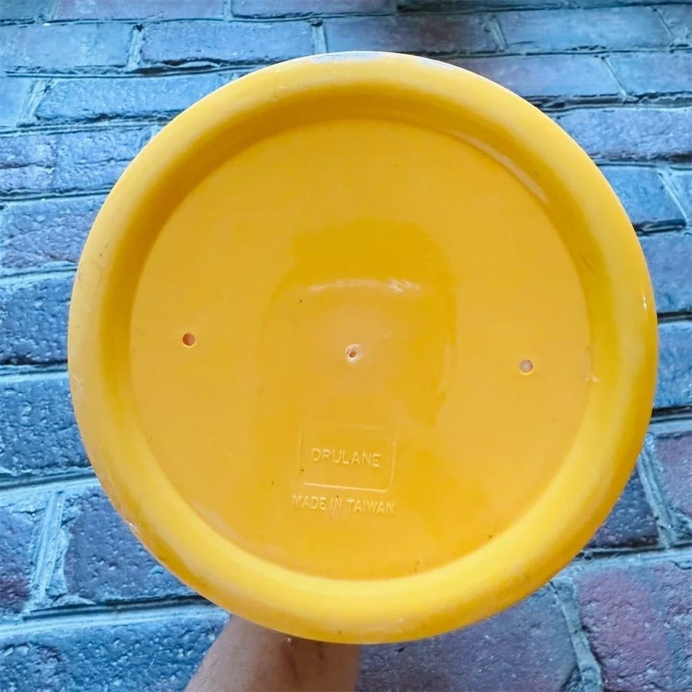 Drulane Retro Yellow Ice Bucket Set w/ 4 Glasses Stir Sticks summer cocktail MCM